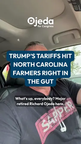 Family farms are getting crushed under Trump’s failed trade wars and GOP neglect. Tariffs, debt, and disasters are wiping out the people who feed this nation — while corporate giants cash in. I’ll fight for North Carolina’s farmers — not Wall Street. 🌾 #NCpolitics #FarmersFirst #OjedaForCongress