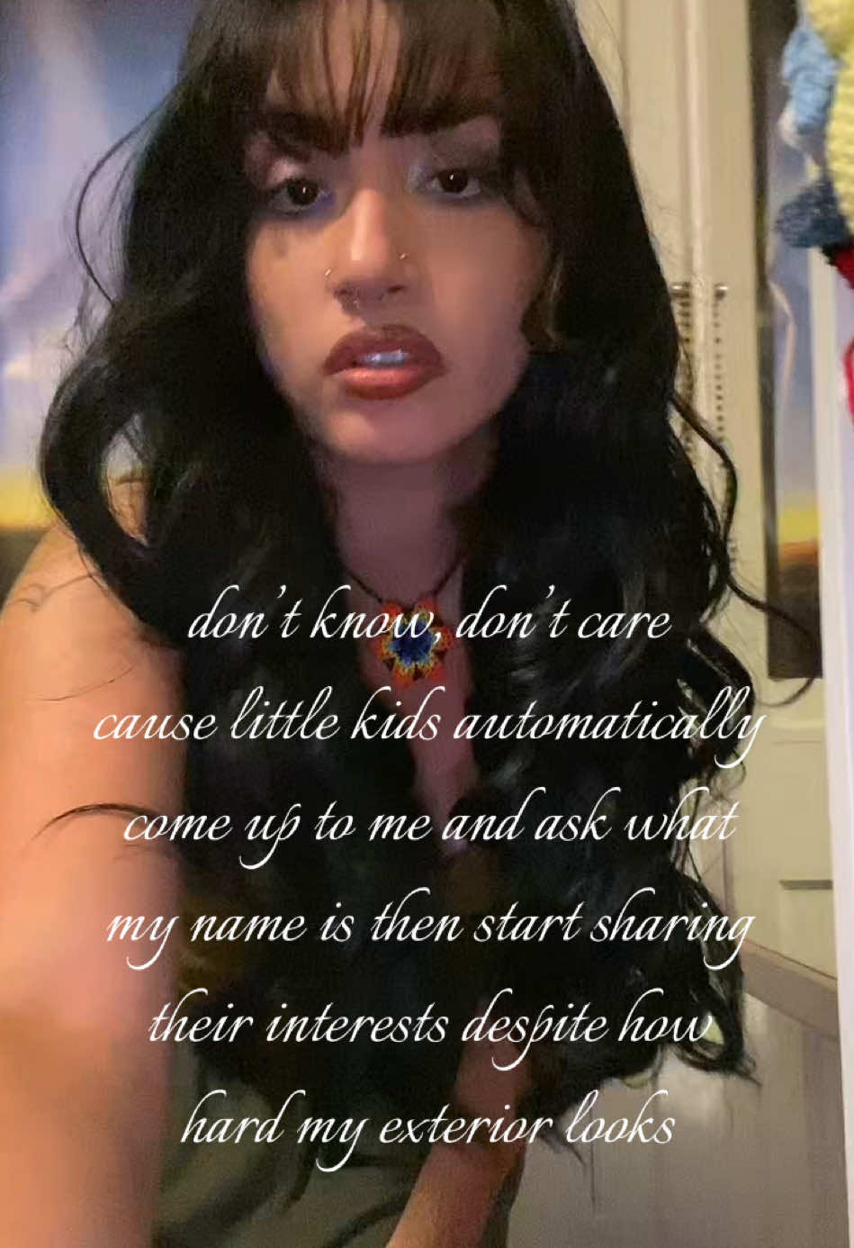 and then everyone in the room starts smiling at me cause the parents say “you know they don’t talk to just anyone” #swag #alt #latina #hopecore #inspo 