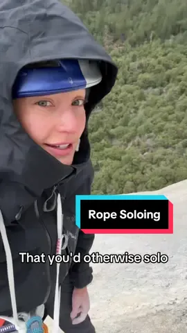 how you can work on a climb alone: rope soloing 🧗🏼‍♀️ #rockclimbing #climber #climb 