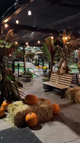 cozy fall date night vibes 🍂 Tucked just off Kipling, Putters Pride is an old school mini golf spot with three 18 hole courses to choose from. ⛳️  Play one course for $9 per person (kids and seniors $8) or go all in for $12 per person and snag a FREE pumpkin from their cute indoor patch 🎃 Low key, affordable, and open daily 10am•10pm | a fun pick for a chill date night or weekend hang.  📍3604 S. Kipling St.  Denver, CO 80235 #thingstodoindenver #denvercolorado #denver #puttputt #denverdatenight 