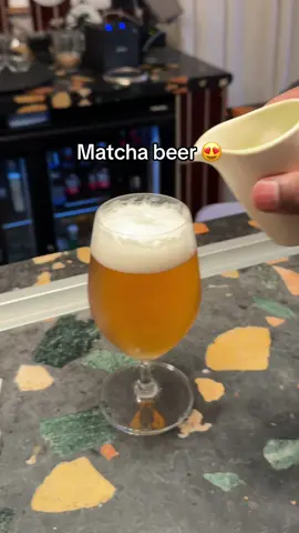 People are either going to love this or hate it. Would you try? #matcha #beer #matchabeer #london 