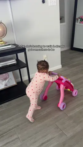 She don’t even know where she goin but she goin 😭 viral): #babytok #momtok #parentsoftiktok #girlmom #newmomlife   