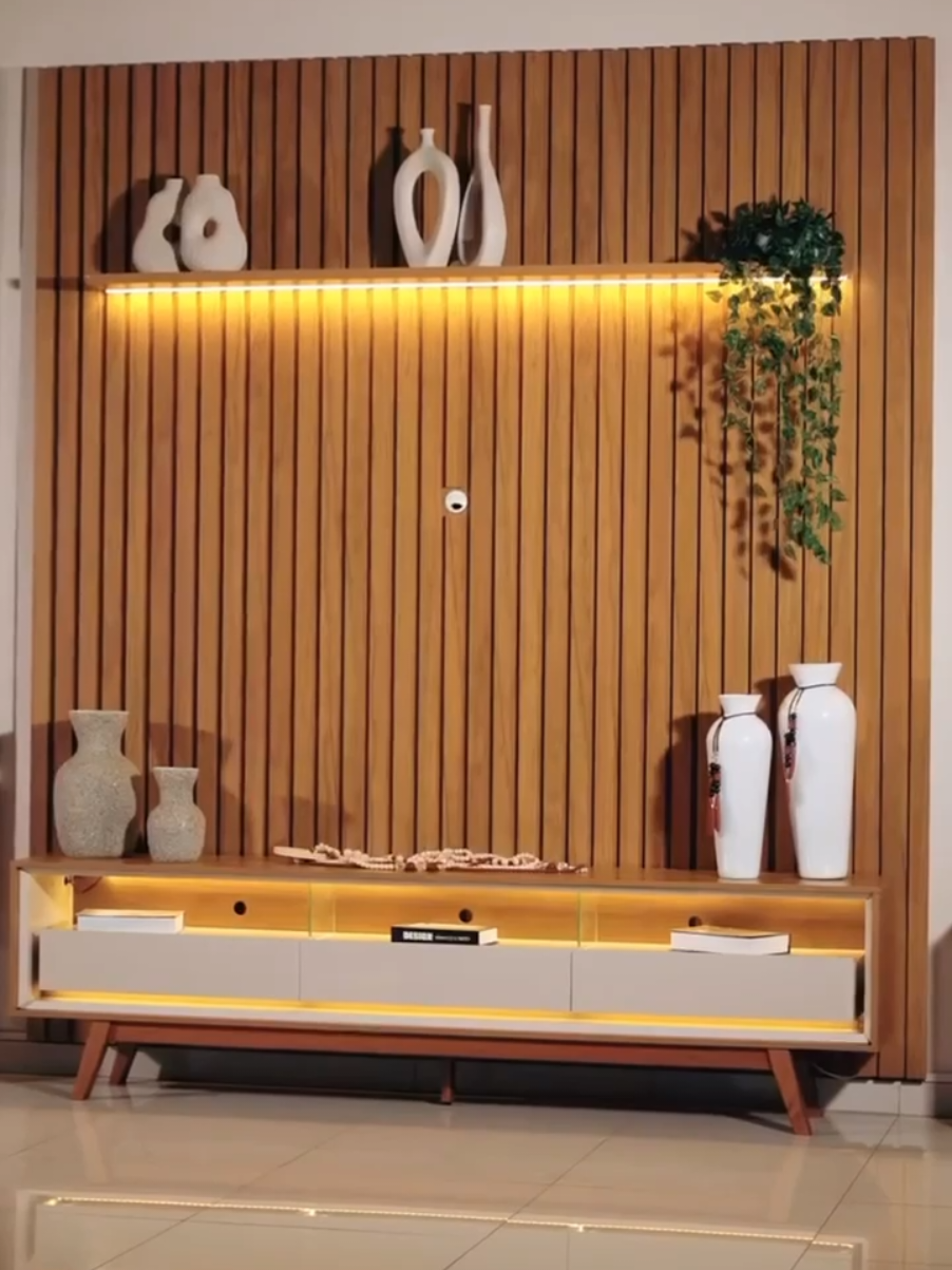 Dê uma olhada em Rack com Painel para TV até 90 Polegadas LED 3 Gavetas Nobre Clean 100% MDF Naturale/Off White por R$2.435,89. Compre na Shopee agora! https://s.shopee.com.br/9AG1x7ON94