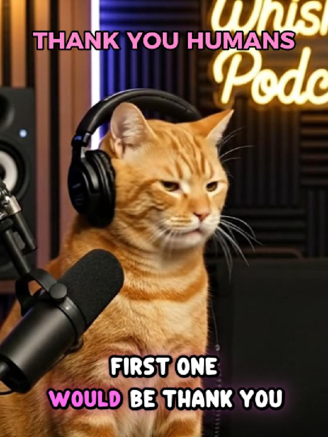 Thank You for Adopting Us 🫂🐾#ai #cat #catlove #podcast #fyp