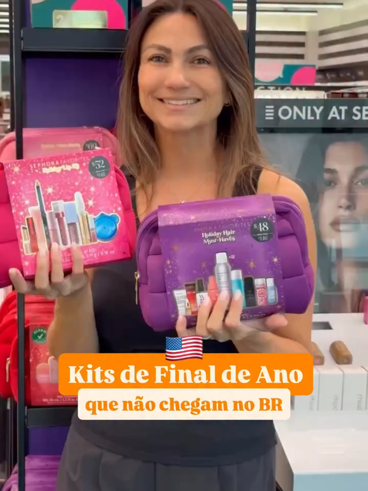 Os kits de final de ano da Sephora chegaram e estão simplesmente impecáveis! 😍 Mas atenção: são edições limitadas e exclusivas dos EUA Pra garantir o seu Kit com produtos incríveis: 📲 Baixe o app e se cadastre! 🔔 Ative as notificações e acompanhe o calendário semanal de grupos (grupos novos toda semana!) 🛍️ Escolha seus produtos e finalize direto pelo app. 💳 Pague em real, em até 5x sem juros, simples assim! Pra saber mais sobre a gente, clica agora no link da bio!🧡 #redirectbox #compraseua #sephora #importado