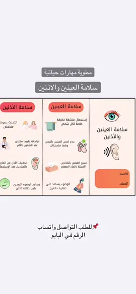 مطوية سلامة العينين والاذنين👀👂#مطويات #ترند #explore #fypシ゚ #foryoupage 