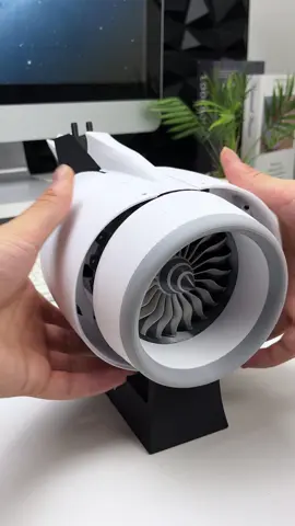 What a realistic model of an airplane engine 