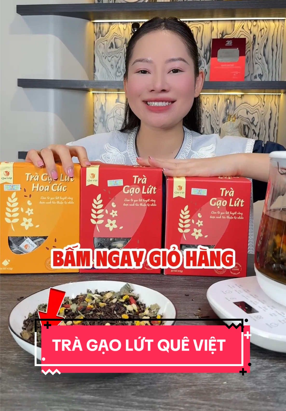 Trà gạo lứt màu đỏ hay màu vàng thì uống vẫn rất ngon các bác ơi, em xin được giá tốt trong giỏ hàng nha #queviet #tragaolut #gaolut