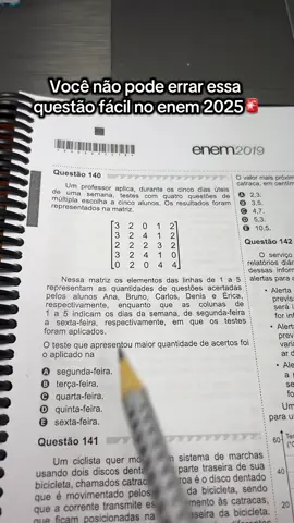 Você NÃO PODE errar essa questão padrão fácil de matriz no ENEM 2025 matemática #enem2025 #foryoupage #enem #estudos📚 #matematica 