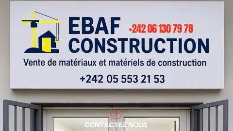 Vente de matériaux et matériel de construction +242 05 553 21 53 