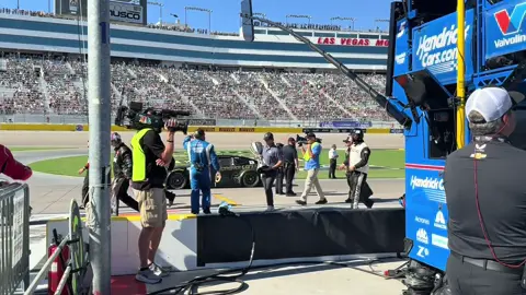 Some random walked into my shot #fyp #nascar #blamethemechanic #lasvegas #racecar 