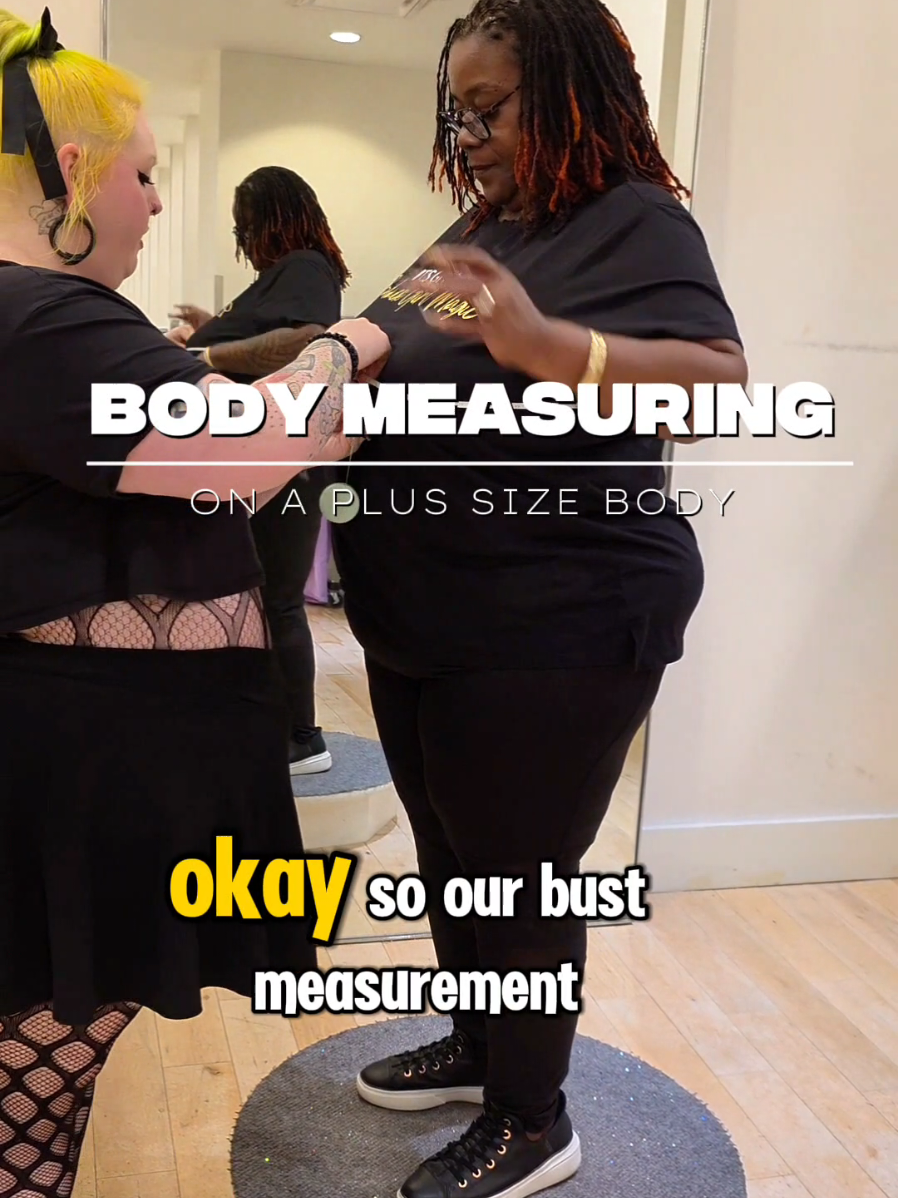 Quick tutorial on how to measure your bust, waist & hips on a plus size body. #bodymeasurements #plussizeclothing #juicybodygoddess #tiktokpartner 