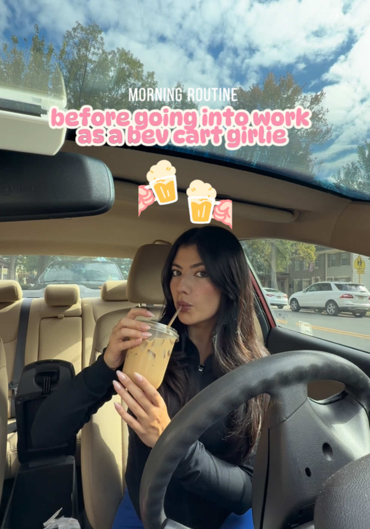 morning routing today before going into to work the Bev cart 💕✨ #morningroutine #nj #workvlog 
