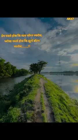 #nepali line#nepali #foryou#tiktok #vidio  प्रेम यस्तो होस कि सत्य सोध्न नपरोस, भरोसा यस्तो होस कि झुटो बोल्न नपरोस......,!!❤️❤️‍🩹