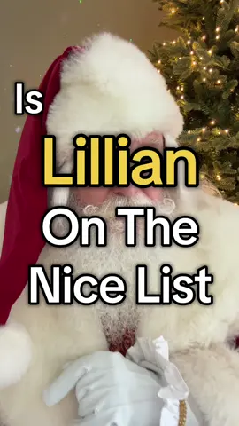 Is Lillian on The Nice List? #christmas #santaclaus #TheNiceList #Lillian #Santa 