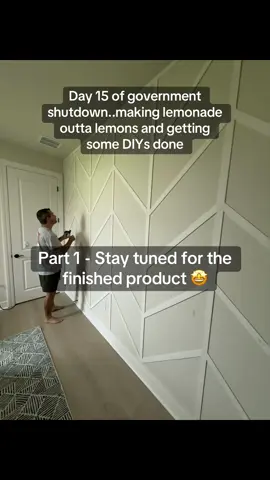 Welp if hubs is gonna be home might as well start checking DIYs off the list to make our new house a home. Here’s a glimps at part 1 of jazzing up my sons bedroom #DIY #accentwall #homeprojects #paint #fyp