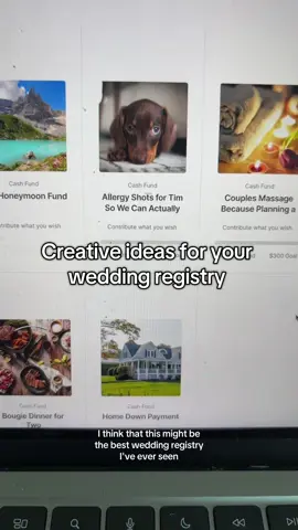 Creative wedding registry #newcreator #weddingregistry #wedding #funnytiktok #comedytiktok 