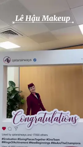 Cô gái vừa giỏi vừa xinh của c đã đỗ phỏng vấn 1 trong những hãng hàng không tốt nhất thế giới Qatarairway 🥰✈️ #lehaumakeup #tiepvienhangkhong #TVHK #qatar #qatarairways 