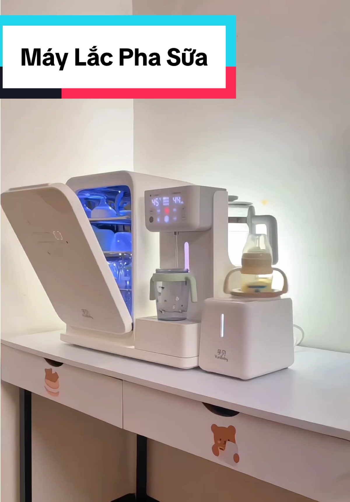 Máy lắc pha sữa tự động cho bé ,tự nhiên thấy nuôi con nhàn hẳn #giadinhbinne #reviewmevabe #xuhuong #maylacphasua #yunbaby 