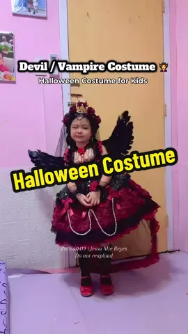Devil / Vampire Costume for Kids 🧛‍♀️ #halloweencostume #vampirecostume #devilcostume #halloweencostumeideas #halloweencostumeforkids 