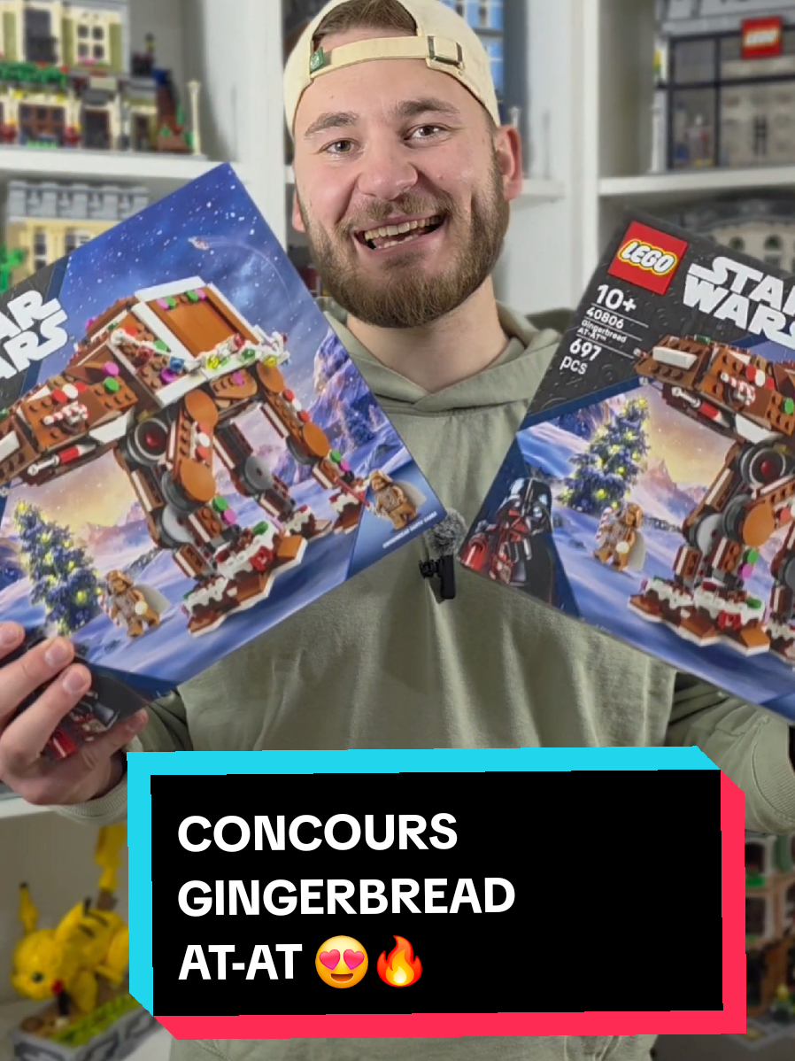 Toi aussi tente de remporter ton set Lego Star Wars 40806 Gingerbread AT-AT ! Si toi aussi tu es fan de lego, fan de star wars, et fan de Noël (christmas set) alors cette boite est POUR TOI ! Pour participer rien de plus simple, il te suffit de respecter ces 3 conditions: - Être abonné - Taguer 2 amis en commentaire - republier la vidéo Le tirage au sort aura lieu à la fin du mois, bonne chance à tous ! 😍🔥 • • • #lego #starwars #gift #pourtoi  #fyp 