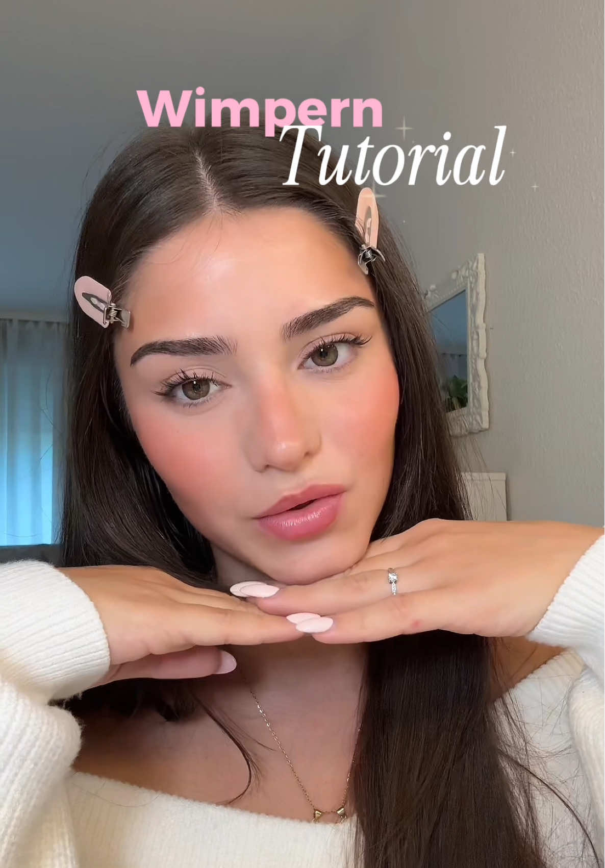 Mein Wimpern Tutorial! Ihr habt es euch gewünscht🩷🩷 #tutorial #makeup #cleangirl #fürdich