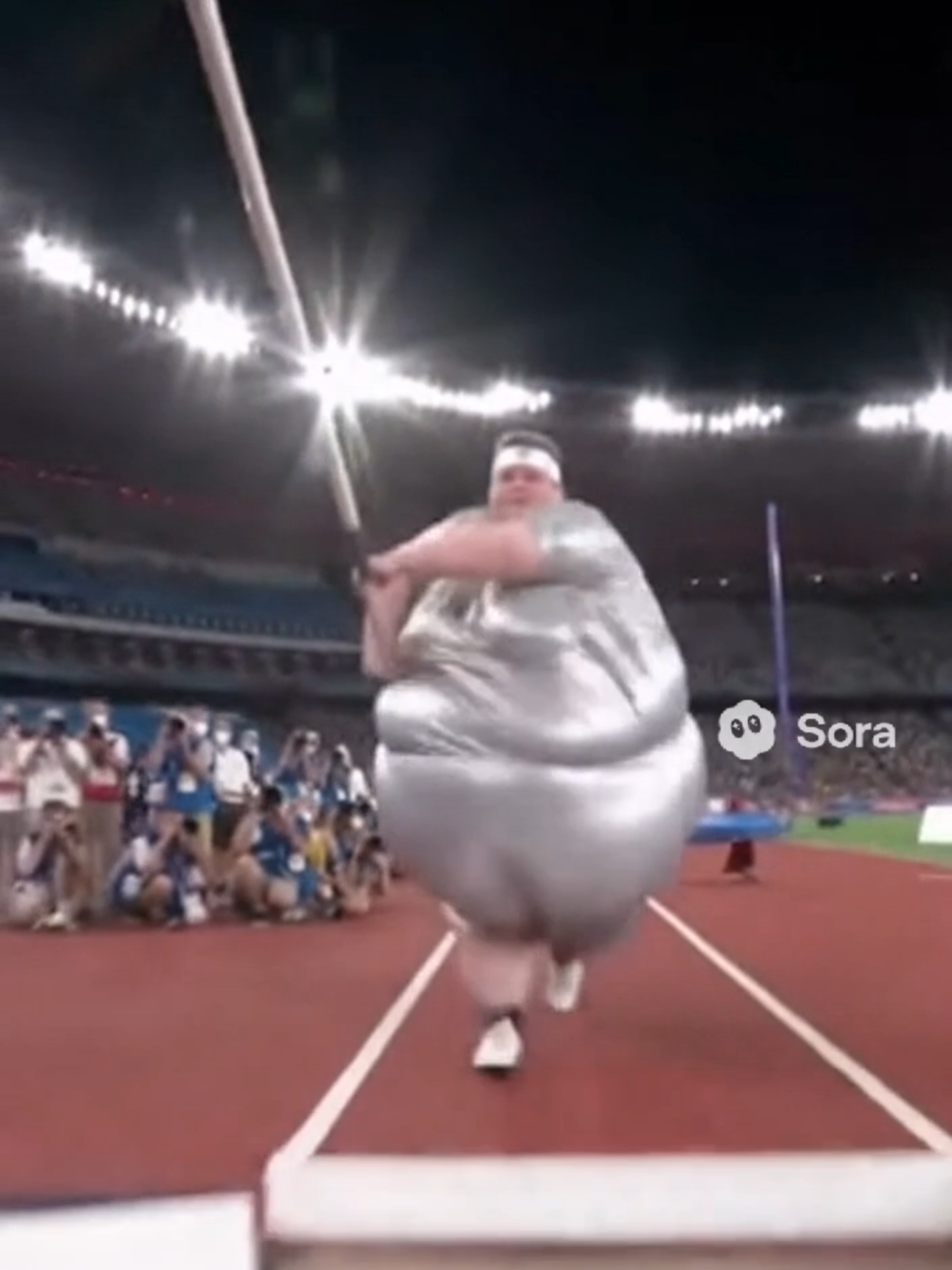 Fat Guy’s Epic Pole Vault Blaze at Olympics Paris 2024! 🔥 Julien ‘Blaze’ Leclerc, the ultra-massive fat pole vaulter, conquers 5.80m with a wobbling vault at Paris 2024, pyro exploding! AI-crafted with Sora for stunning TV realism—‘The Fat Olympics are going to be lit!’ Can Blaze top this? 🏟️ Like, comment, share, & sub for more fat Olympics thrills! #FatPoleVault #JulienBlaze #FatOlympics #AIFatOlympics #PoleVaultWobble #Paris2024 #Olympics2024 #ViralShort #AIvideo