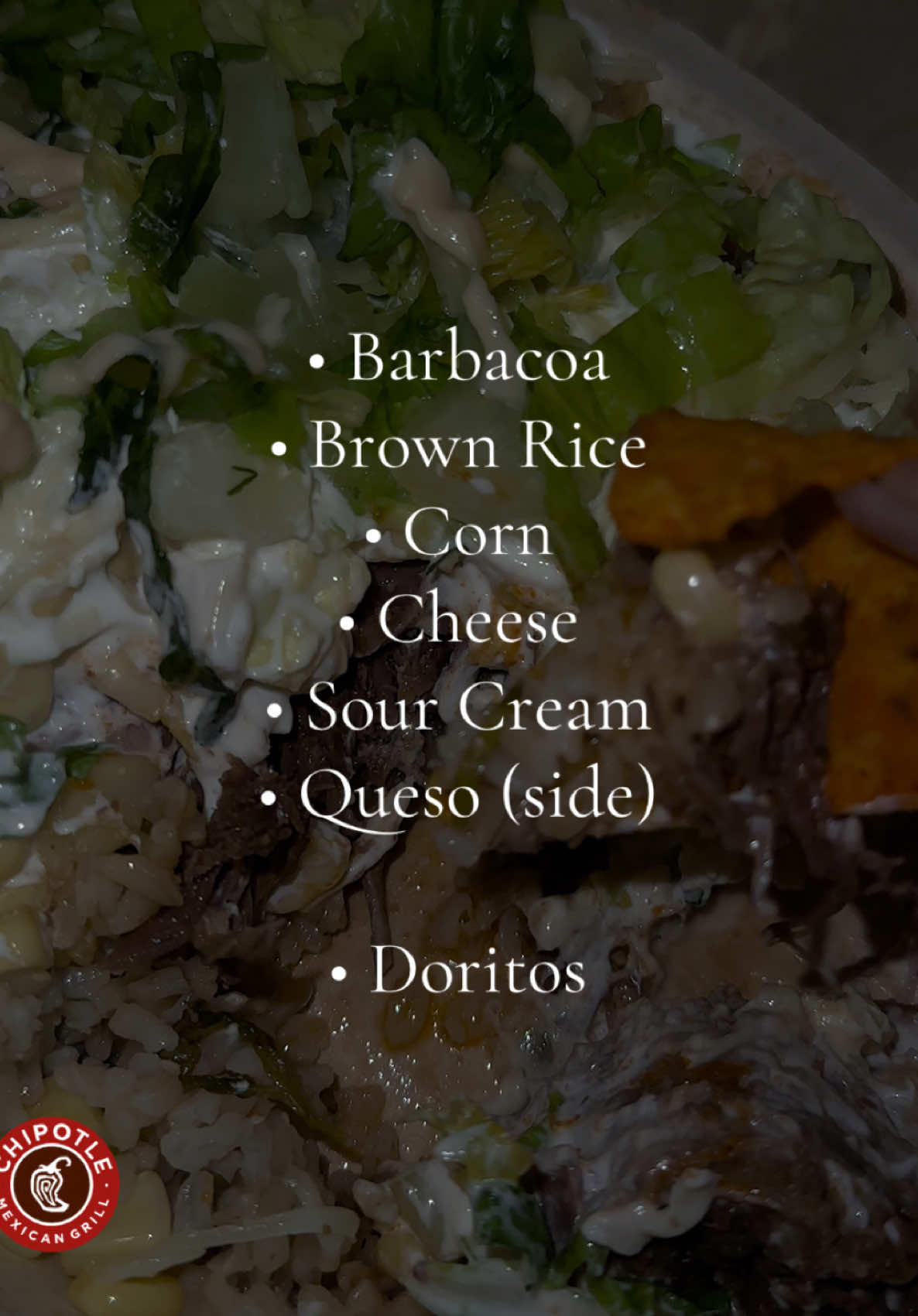 My favorite @Chipotle order! 😮‍💨😋 #chipotle #chipotlebowl #chipotleismylife 