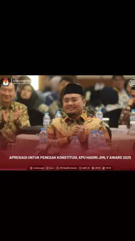 #TemanPemilih, Ketua KPU Mochammad Afifuddin menghadiri Anugerah Jimly Award Tahun 2025 di Jakarta, Rabu (15/10/2025). Selengkapnya di FB KPU Republik Indonesia. #jimlyaward2025 #KPURI #kpumelayani #Sorotan 