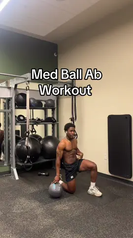 Med Ball Ab Workout  Try this ⬇️ -Med Ball Russian Twist 3x20 -Med Ball Leg Stretch 3x20 -Med Ball Reach Crunch 3x20  #fyp #absworkout #abs #6pack 