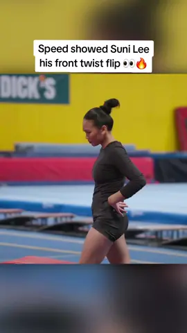 Speed showed Suni Lee his front twist flip 👀🔥 #ishowspeed #sunilee 