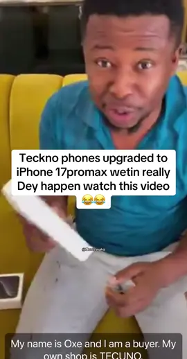 Teckno phones upgraded to iPhone 17promax wetin really Dey happen watch this video 😂😂 #fyp #goviral #naijatiktok #tiktoknaija #funnyvideos 