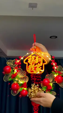 Vòng hoa trang trí tết có đèn Led #dontet2026 #xuan2026 #tet2026 #trangtritet 