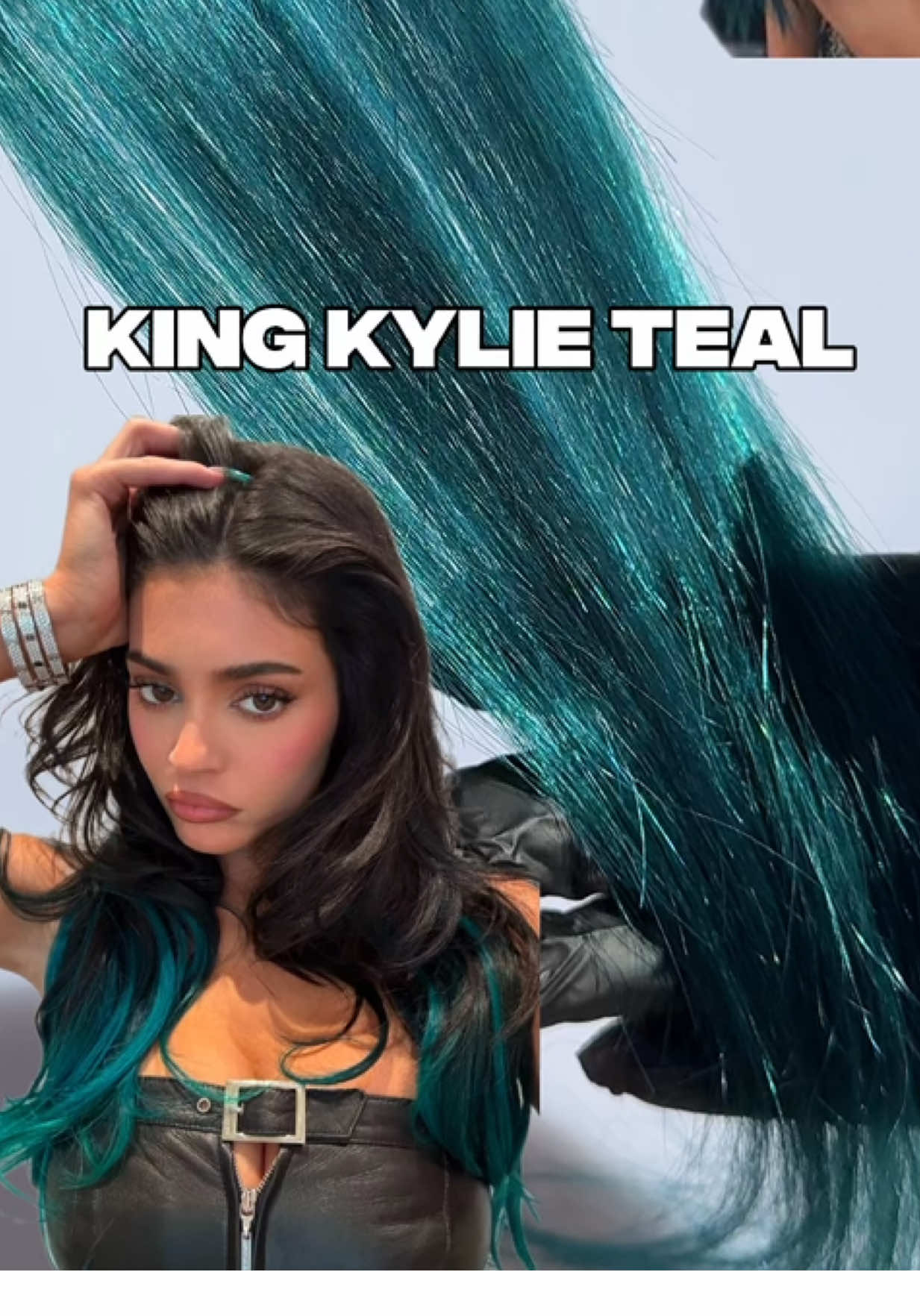 Feels like 2015 again 🙌🏼 King Kylie Teal is officially back, and here’s how to get it 🩵 3 parts Narwhal to 1 part Move Mountains Brb while we redownload Tumblr 💻  #KingKylie #gooddyeyoung 