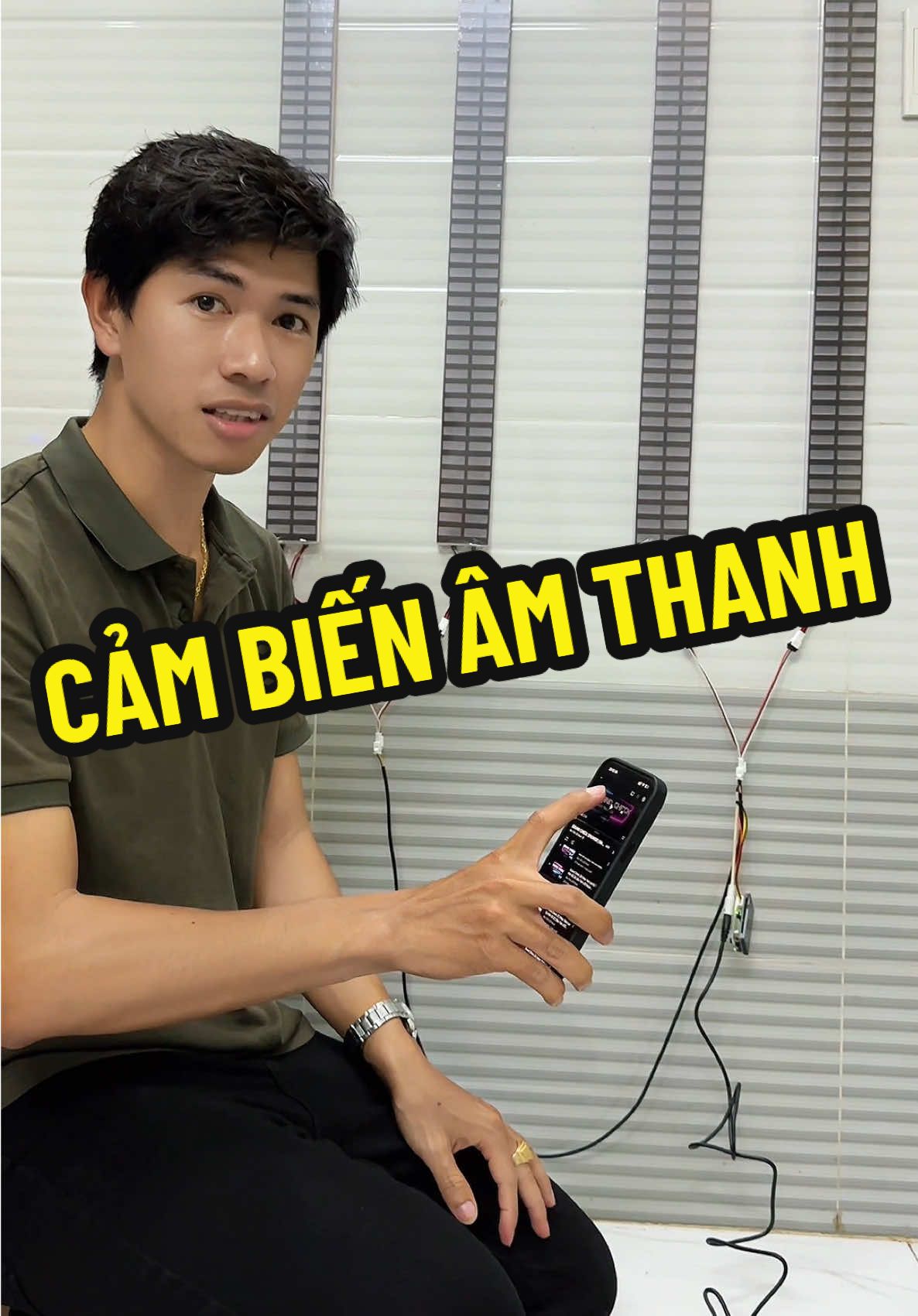 Cảm biến âm thanh siêu nhạy #lednhaytheonhac #baotranledmusic #thanhled1met #led #denlednhaytheonhac 