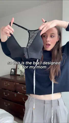 Impossible?! Hold my bra. VD: CEO, Emma, explains how she designed an easy-on front-closing bra for her mom who has a chronic illness. #easyon #easyonbra #easydressing #adaptive #adaptivebra    