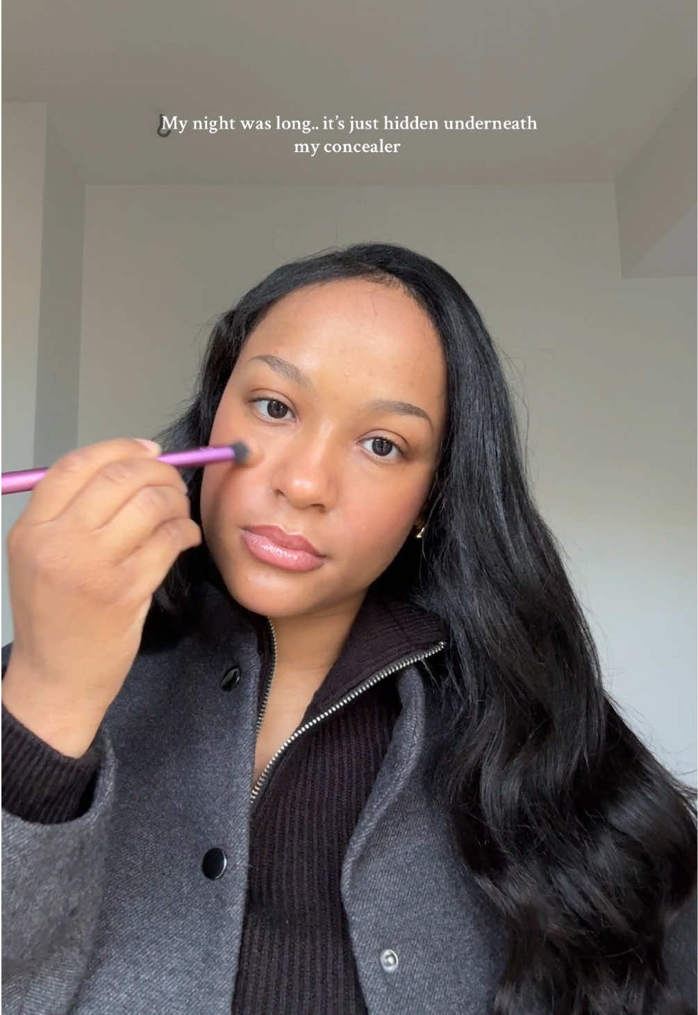 Running on coffee and concealer  #MakeupTok #BeautyTok #SoftGlam #CleanGirlAesthetic #GRWM