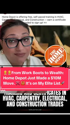 I told you — the next generation of millionaires isn’t coming from Wall Street. It’s coming from the skilled trades. 💪🏽 Home Depot just backed that up with a $10 million investment to train the next generation of builders, electricians, and HVAC experts — completely free for U.S. high school students. This initiative through @The Home Depot and Home Depot Foundation partners with the Home Builders Institute (HBI) to bring hands-on training to classrooms nationwide — giving students a head start on real skills, real careers, and real wealth creation. I’ve been saying this for months — private equity is already pouring billions into skilled trades companies because they know where the future value is being built. 🔧💰 So here’s what I’m doing next: I’ll be highlighting free courses and programs that help you pivot, upskill, or future-proof your career — whether you’re a student or a seasoned professional ready for reinvention. You’ll find them in The Elite List and in my weekly Elite Edge newsletter — links are in my bio. Stay tuned — my next highlight is on APEX AI for high school students. 🚀 PathToPro.com 👇🏽 Follow @Elite.Recruiter for more insights on where the future of work is headed — and how to get ahead of it. #EliteRecruiter #FutureOfWork #SkilledTrades #CareerAdvice #Upskilling