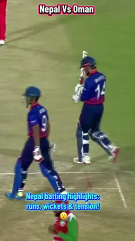 Nepal Batting Highlights | Oman vs Nepal | ICC Men’s T20 World Cup Asia & EAP Qualifier 2025 🏏🇳🇵.    🔥 Hashtags   #NepalBatting #OmanVsNepal #NepalCricket #T20WorldCupQualifier #NepalHighlights     