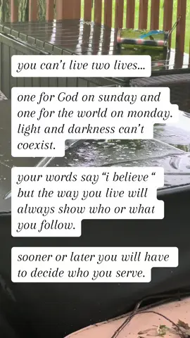 Thoughts for the day. You can’t serve both. You must make a choice #choice #Jesus #world 