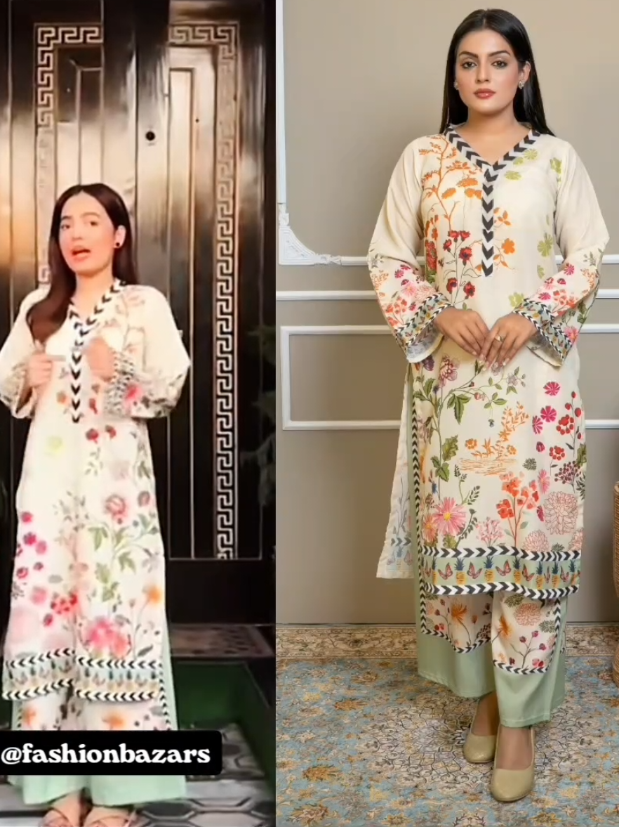Iqra & Fatima Faisal wearing our most viral Demanding Farshi shalwar 2pc Dress only in 2690 now available  For order Whatsapp on us 03134577661   #fypage #kanwalaftab  . . . .#trending #foryou  . .#viralreels   .