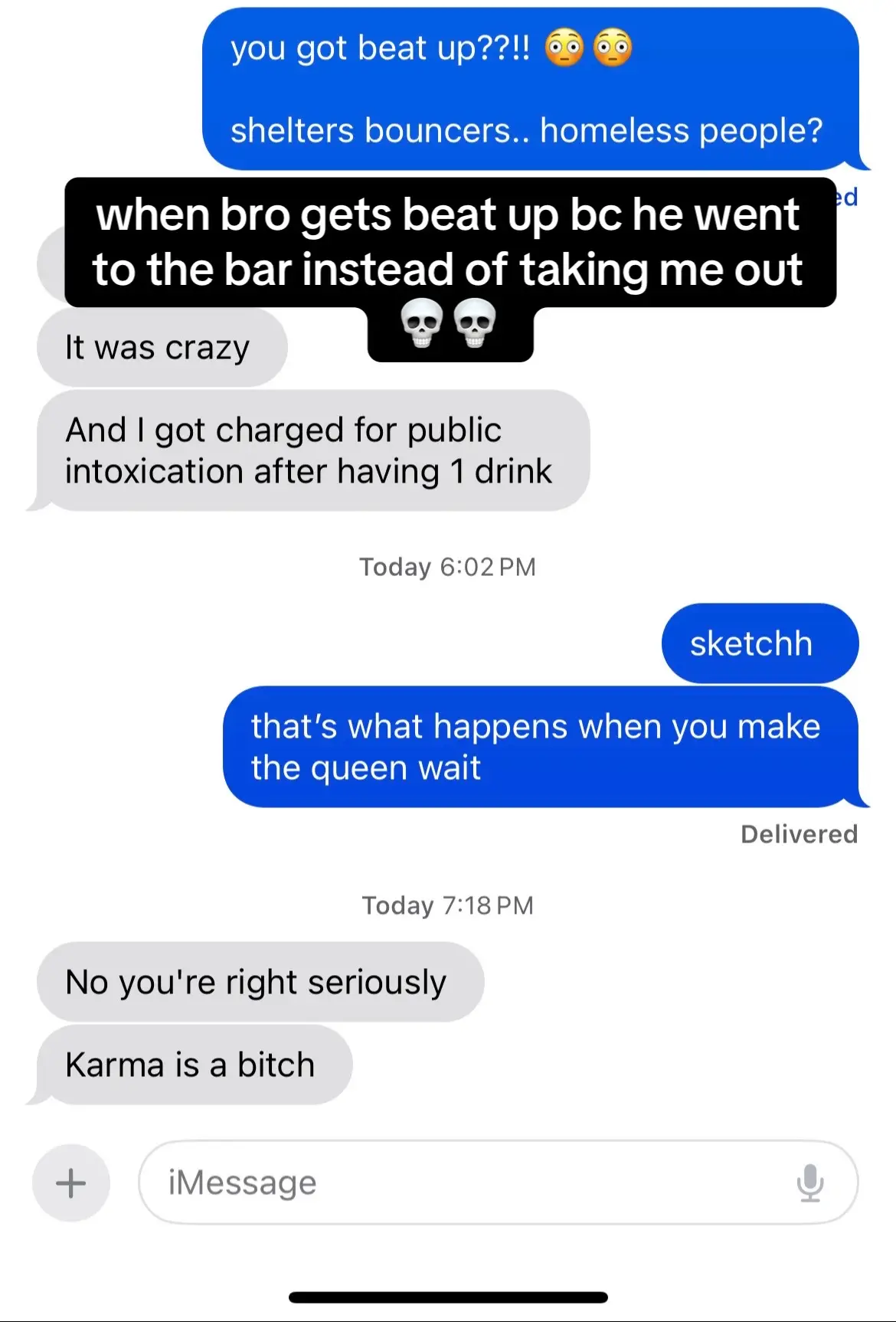 queens don’t like to wait  #karmaisreal 