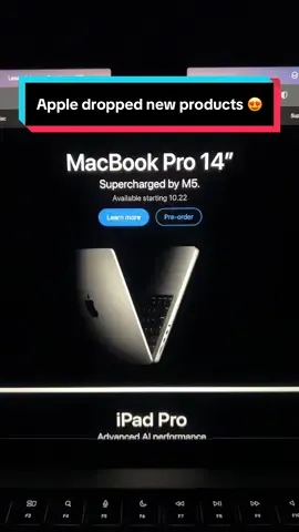 Apple has just released new products 🤩 #applenews #macbookpro #ipadpro #m5 #applevision 