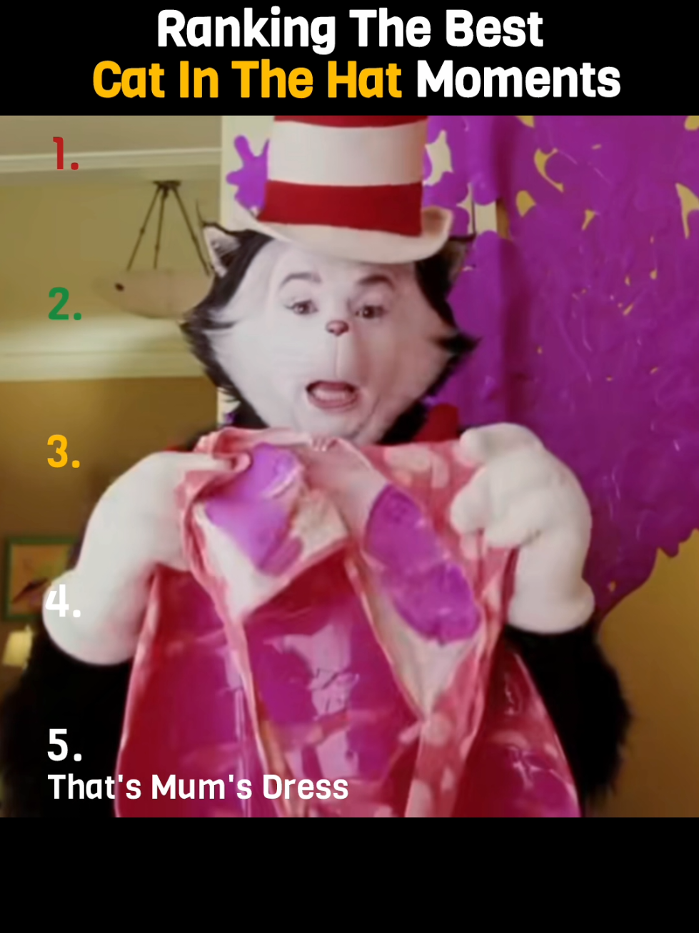 Ranking The Best Cat In The Hat Moments #ranking #catinthehat #movie #movieclip 