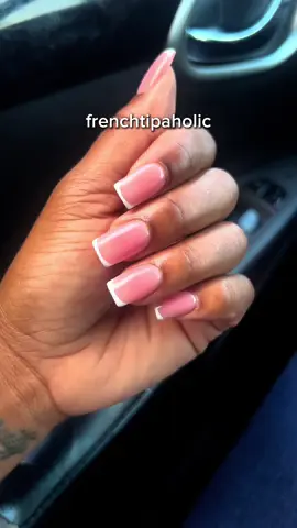 I love a THINNNN line french tip 😍💕💅🏾 #fyp #frenchtip #nails #frenchies #aholic 