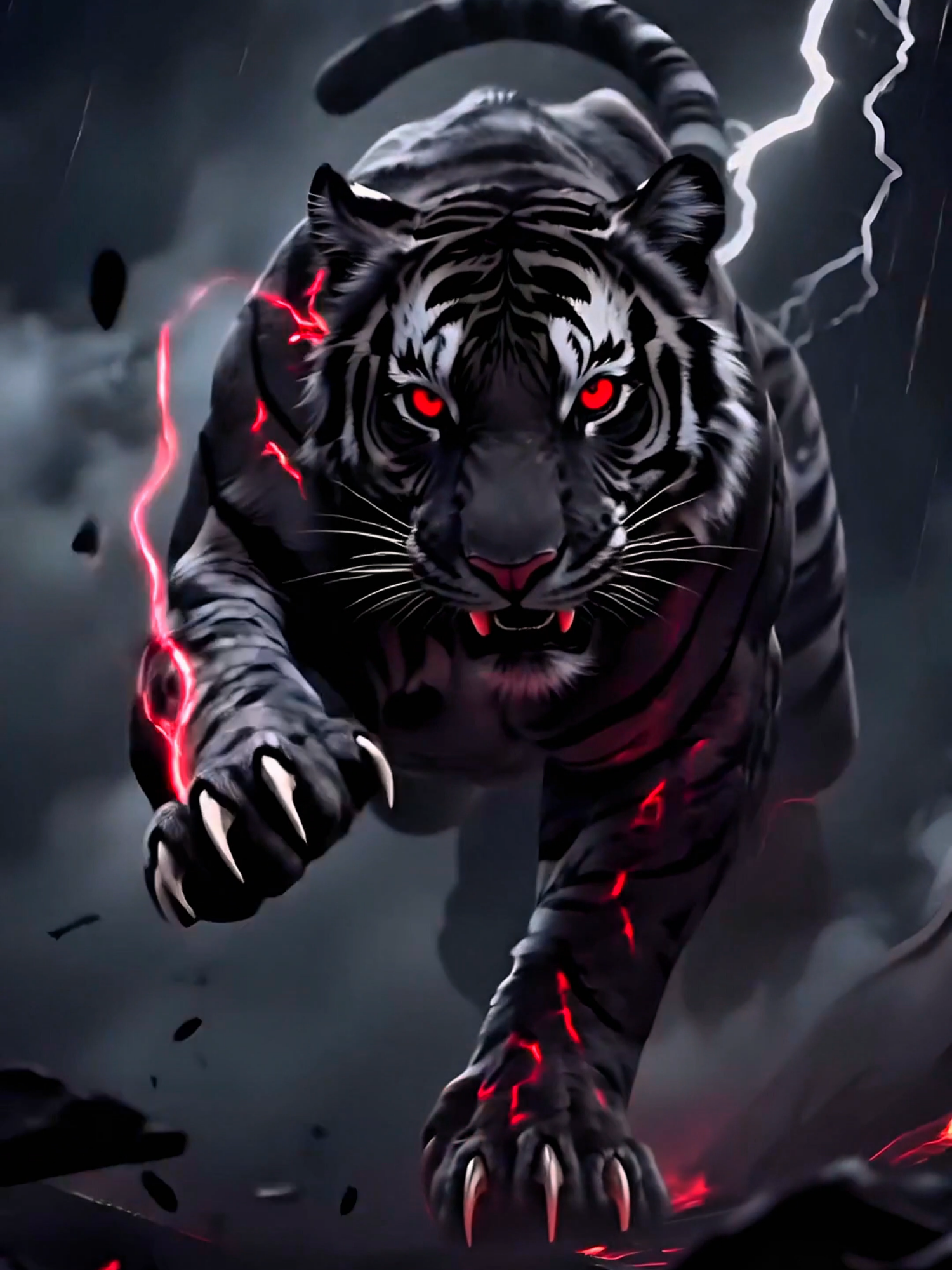 The tiger god reappears - the ghost cries and feels sad - thunder god - all things are terrified series 003- live wallpaper 4k #ai #artai #wallpaper #livewallpaper #4k #4kai #viral #wallpaper.artai