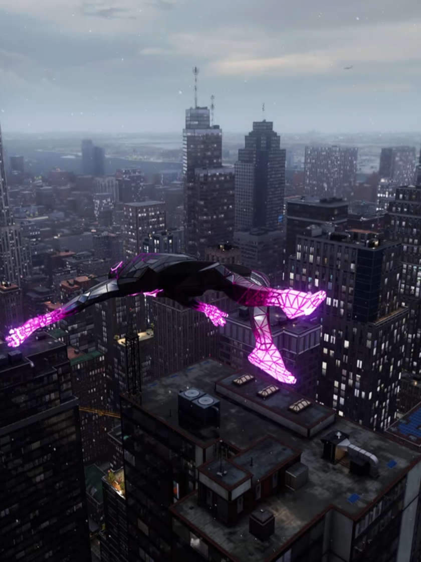 Web-swinging to music. Spiderman 2 - Ps5 🎶🎶🎶 #webswinging #milesmorales #spiderman #fyp #ps5 