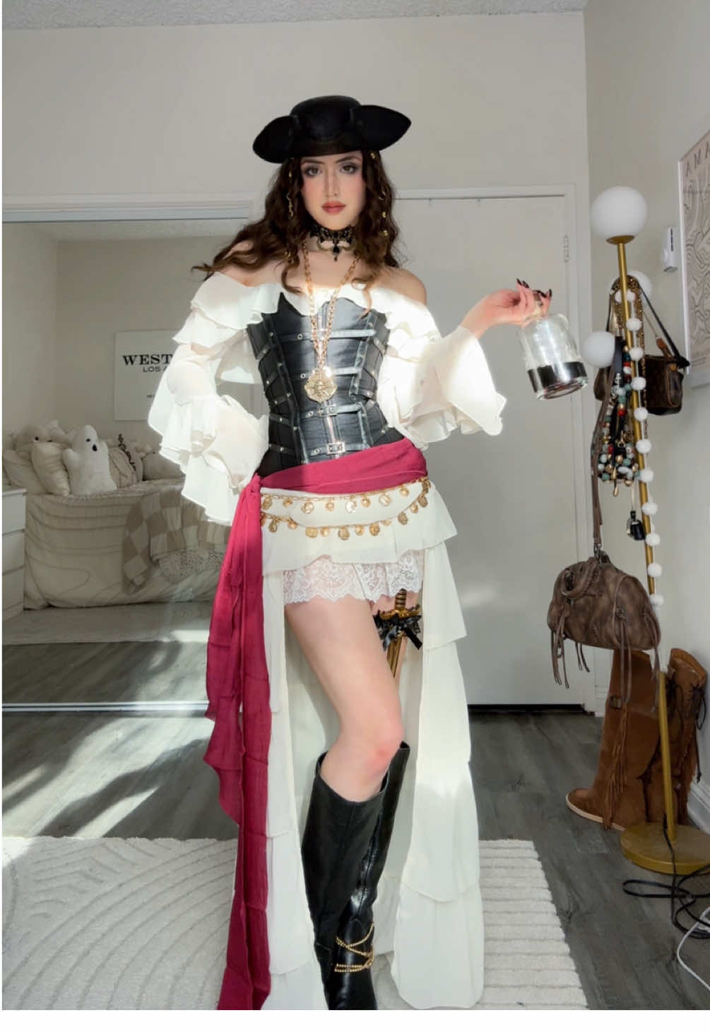 Oh we’re bringing back an ICON today. This is actually huge and felt appropriate for the midway point of this series 🏴‍☠️ HAPPY DAY 15!!! #notsophiesilva #31daysofhalloween #halloweencostume #piratecostume #jacksparrow jack sparrow pirate costume ideas