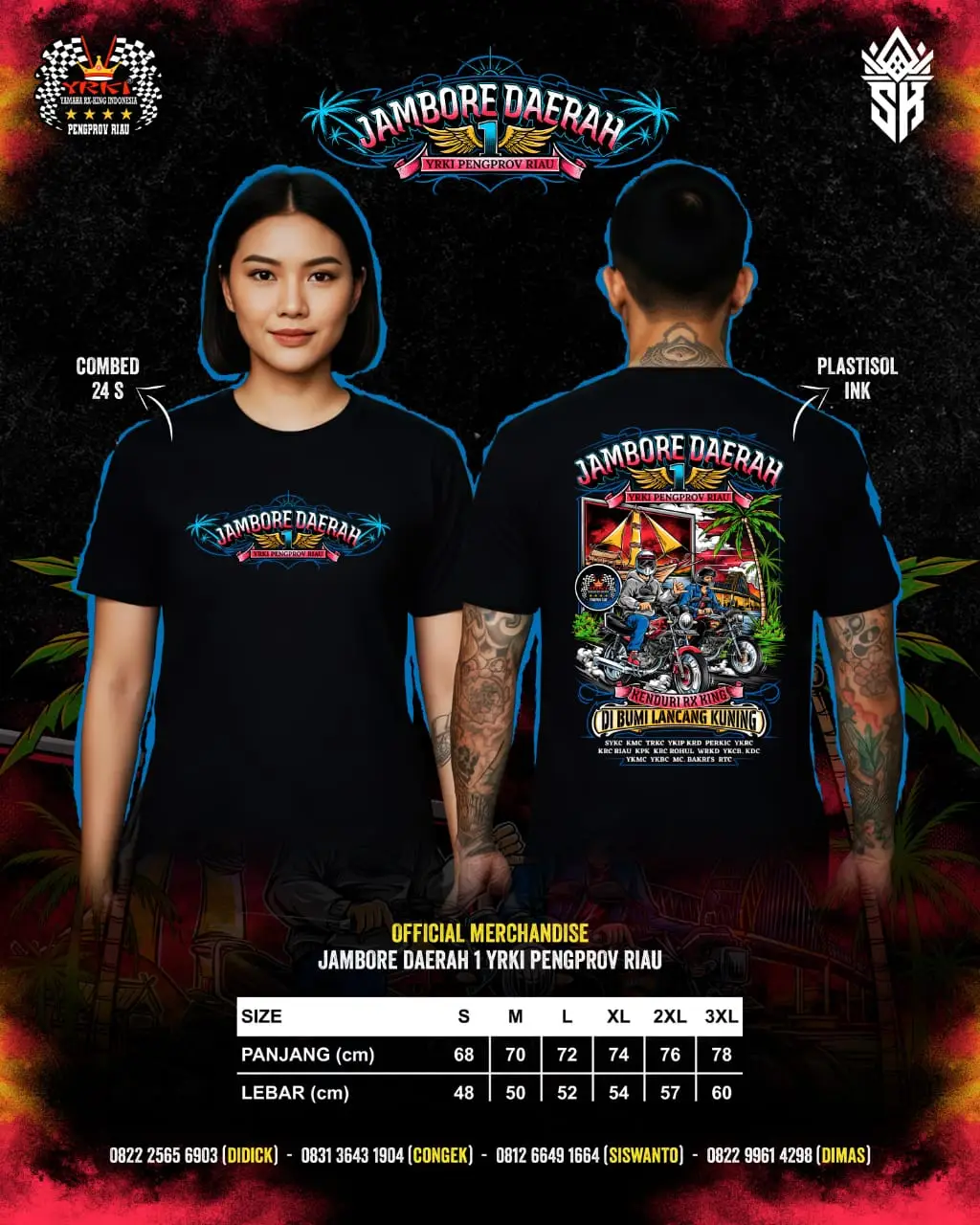 Yoo bolo² baju bisa dipesan dri sekarang melalui nomer contact person atau dm langsung juga boleh, insyaallah november baju ready... Bisa bantu kirim² keseluruh nusantara. #rxking135cc #rxkingnusantara #yamaharxkingindonesia #yrki_indonesia_rajajalanan135   #yrkipengprovriau 