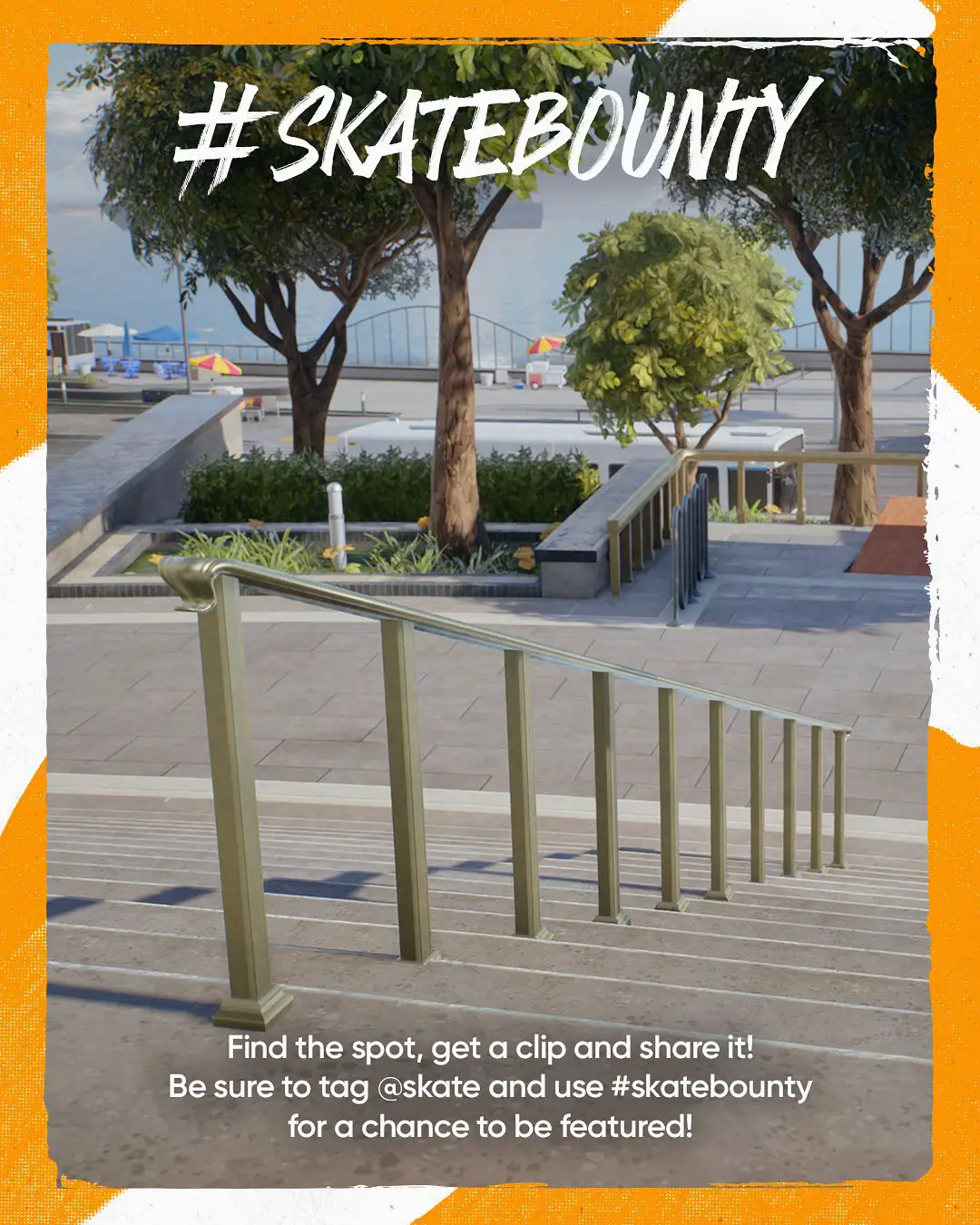 Any ideas where our latest #skatebounty is? Find it. Skate it. Share it but watch out for that tree!
